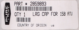 Genuine Polaris Rim Center Cap Part Number - 2859893