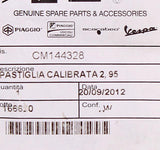 Pastiglia Calibrated Pad PN CM144328