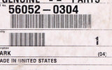 Genuine Kawasaki Rear Fender Mark Part Number - 56052-0304
