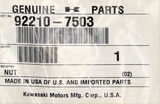 Kawasaki Nut Part Number - 92210-7503