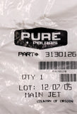 Genuine Polaris Main Jet Part Number - 3130126