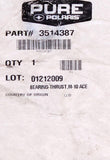 Genuine Polaris Bearing Part Number - 3514387