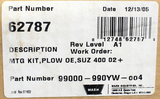 Warn Industries Plow Kit PN 62787