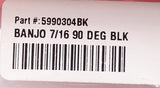 Banjo 7/16 90 Degree Black Part Number - 599-0304Bk For Harley-Davidson