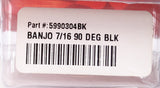 Banjo 7/16 90 Degree Black Part Number - 599-0304Bk For Harley-Davidson