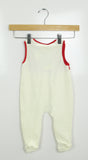 Audi Organic Baby'S Red / White Dog Onesie Kids 62 / 68