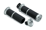 Kuryakyn Silver Riot Rubber Knurled Handlebar Hand Grips for Indian Scout