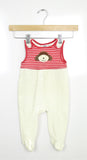 Audi Organic Baby'S Red / White Dog Onesie Kids 62 / 68