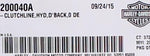 Harley-Davidson Kit - Clutchline, Hyd, D'Back, 0 De Part Number - 37200040A