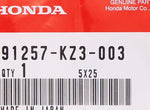 Genuine Honda O-Ring Part Number - 91257-KZ3-003