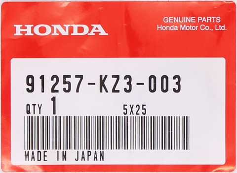 Genuine Honda O-Ring Part Number - 91257-KZ3-003