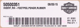 Genuine Harley-Davidson Foot Peg Insert Part Number - 50500351