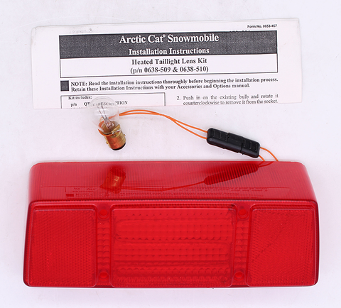 Arctic Cat Heated Taillight Lens Set Part Number - 0638-509