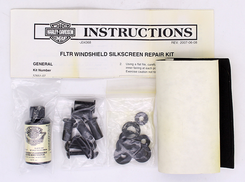 Harley-Davidson Windshield Silk Screen Repair Kit Part Number - 57651-07