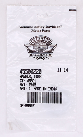 Genuine Harley-Davidson Fork Washer Part Number - 45500220