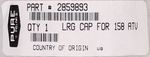 Genuine Polaris Rim Center Cap Part Number - 2859893