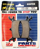 Parts Unlimited Sintered Brake Pads PN 1721-0361