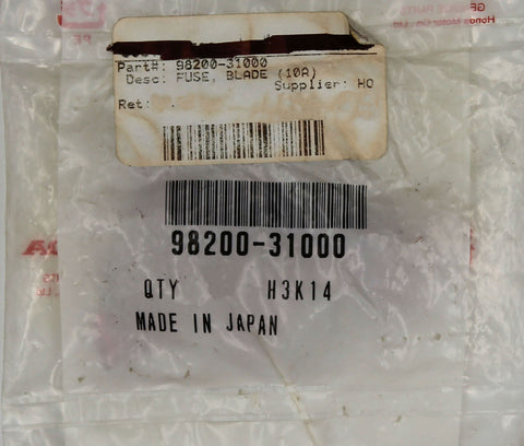 Honda Blade (10A) Fuse (Pack Of 2) Part Number - 98200-31000