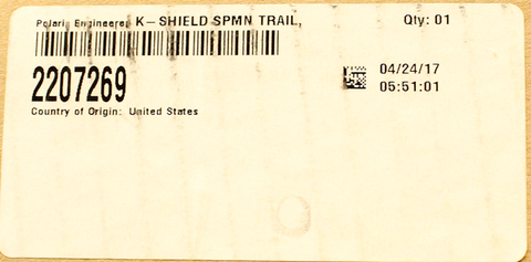 Polaris K-Shield Part Number - 2207269