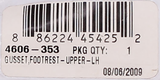 Upper Left Footrest Part Number - 4606-353 For Arctic Cat