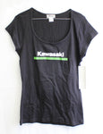 Kawasaki 3 Green Lines Dolman Tee Part Number - K0192547BKLG