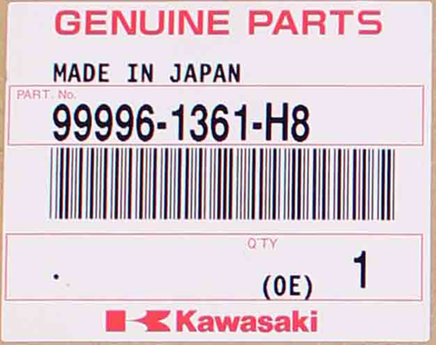 Genuine Kawasaki Seat Cowl Kit Part Number - 99996-1361-H8