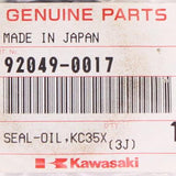 Genuine Kawasaki Oil Seal Part Number - 92049-0017