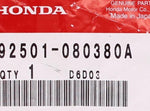 Genuine Honda Cap Bolt Part Number - 92501-080380A