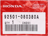 Genuine Honda Cap Bolt Part Number - 92501-080380A