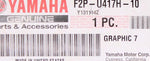 Genuine Yamaha Graphic, LH Part Number - F2P-U417H-10