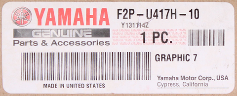 Genuine Yamaha Graphic, LH Part Number - F2P-U417H-10