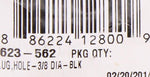 3/8 Diameter Hole Plug (Black) Part Number - 0623-562 For Arctic Cat