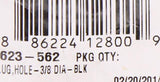 3/8 Diameter Hole Plug (Black) Part Number - 0623-562 For Arctic Cat