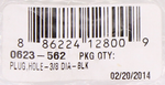 3/8 Diameter Hole Plug (Black) Part Number - 0623-562 For Arctic Cat