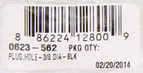 3/8 Diameter Hole Plug (Black) Part Number - 0623-562 For Arctic Cat