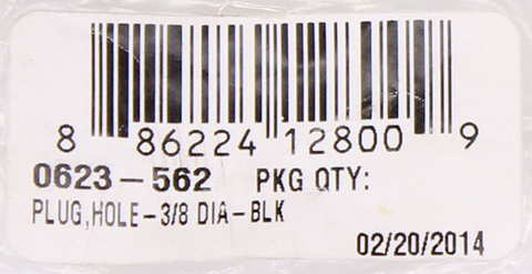 3/8 Diameter Hole Plug (Black) Part Number - 0623-562 For Arctic Cat