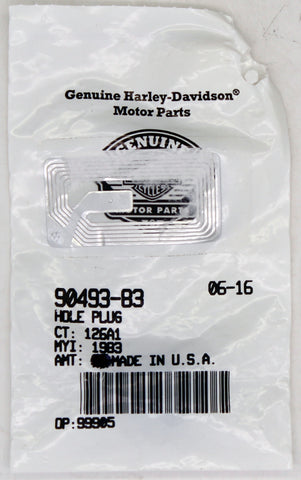 Harley-Davidson Hole Plug Part Number - 90493-83