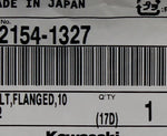 Genuine Kawasaki Flanged Bolt 10X22 Part Number - 92154-1327