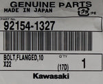 Genuine Kawasaki Flanged Bolt 10X22 Part Number - 92154-1327