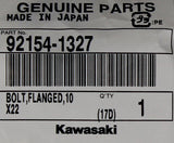 Genuine Kawasaki Flanged Bolt 10X22 Part Number - 92154-1327