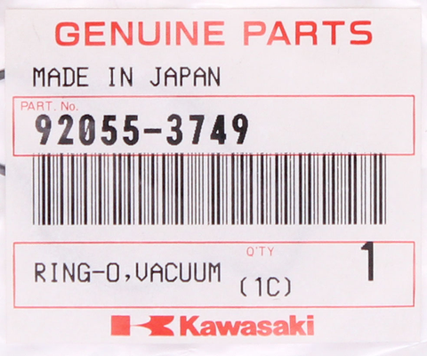 Genuine Kawasaki Vacuum Valve O-ring Part Number - 92055-3749