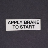 Polaris Apply Brake To Start Decal PN 7170739