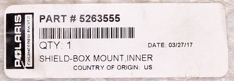 Genuine Polaris Inner Shield Box Mount Part Number - 5263555