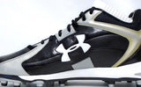 Under Armour Combat GT Mid Black and Silver Football Cleats - Size 15