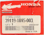 Honda Lever Spring Part Number - 39119-MN5-003