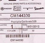 Pastiglia Calibrated Pad PN CM144330