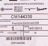 Pastiglia Calibrated Pad PN CM144330
