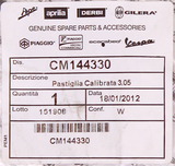 Pastiglia Calibrated Pad PN CM144330