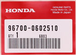 Genuine Honda Bolt Part Number - 96700-0602510
