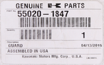 Genuine Kawasaki Floor Guard, RH Part Number - 55020-1847